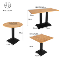 Table de Restaurant Commerciale Moderne en Bois, Sur Mesure Chinoise, pour Café, Fast-Food, Carrée ou Ronde, Vente en Gros