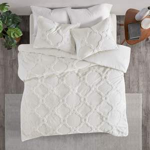 DB D0100HR2796 3-Piece Geometric Tufted Cotton Chenille <b>Comforter</b> <b>Set</b> - Product Image 4