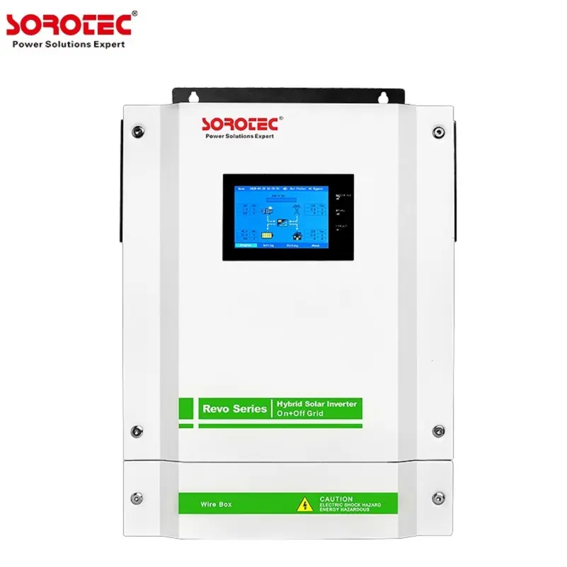 Sorotec 온/오프 그리드 하이브리드 수정 사인파 태양 광 인버터 dc ac 컨버터 12 볼트 48 볼트 변압기 터치 스크린