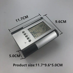 Electronic Pen Holder Clock With <b>Calendar</b> Temperature Display Plastic Square Shape Business Gift - Product Image 4