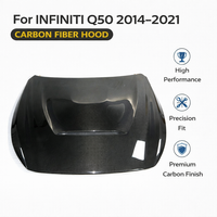 Capot en fibre de carbone pour Infiniti Q50 2014-2021 |   Remplacement du capot avant de style GTS |   Ajustement de style OEM