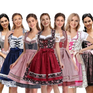 Robe traditionnelle allemande de style tablier Dirndl - <span class=keywords><strong>Tenue</strong></span> de cosplay sur le thème de l'<span class=keywords><strong>Oktoberfest</strong></span> - Product Image 1