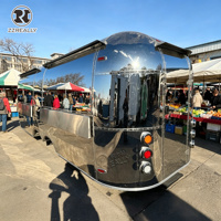 Remorque alimentaire commerciale mobile durable et personnalisée pour hamburgers, avec cuisine complète