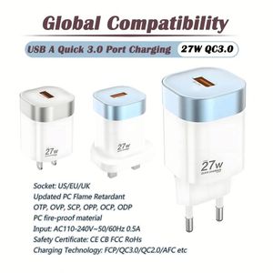 Global Compatibility 35W 33W 27W GaN Smart USB Fast Charger QC3.0 USB C PD Charger for All Phones - Product Image 2