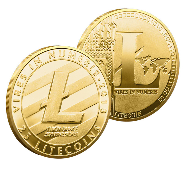 Stock Metal Crafts Custom Commemorative Coin Litecoin Digital-themed Creative Souvenir Office Desktop Decoration Business Gift