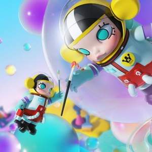 Producto 100% Original y Genuino POP MART MEGA COLLECTION 1000% SPACE MOLLY Little Painter - Product Image 5