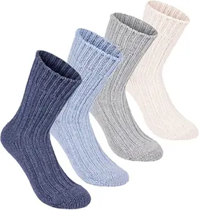 Winter Autumn Custom Brand Logo Soft Breathable Socks Long Unisex Warm Wool Socks For Men Women