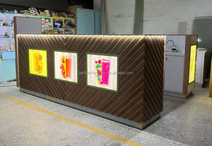 High End Bubble Tea <strong>Kiosk</strong> <strong>Juice</strong> bar Counter Design Coffee <strong>Kiosk</strong> Wood Color Mall Drink <strong>Kiosk</strong> - Product Image 6