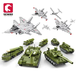 SEMBO BLOCK 105345 1260cs Kit bata plastik rakitan DIY edukasi set mainan blok bangunan darah besi militer Perang