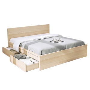 Hotelgebrauch Doppelbett mit Ablage Schublade-Bettrahmen doppelbett einstellbar mit getuftetem Kopfbrett Kamas - Product Image 6