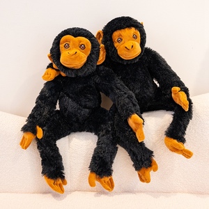 Peluche réaliste de chimpanzé <span class=keywords><strong>noir</strong></span> mignon pour les jeux d'enfants, cadeau d'anniversaire, poupée - Product Image 3