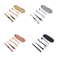 Ensemble d'outils de bougie professionnels 5 pièces coupe-mèche en laiton et extincteur sans fumée cheminée manteau décor Table à manger Kit de pièce maîtresse
