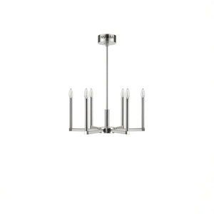 Nsqba 6-Light Candelabra Chandelier Stainless Steel Pendant Light For Living Room <b>LED</b> E14 2700K Warm White - Product Image 1