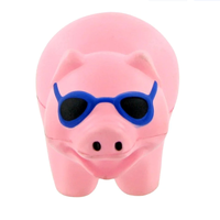 Lunettes en forme de cochon en mousse de polyuréthane (PU) ; Jouet anti-stress à presser pour enfants ; Nouveau style, qualité export, simulation animale en PU