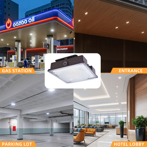 Petite lampe LED de 55W pour auvent, design moderne, carrée, gradation 0-10V, IP65, économie d'énergie, pour usage résidentiel, extérieur, <span class=keywords><strong>hôtel</strong></span>, station-service - Product Image 1