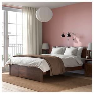 Marco de cama de madera marrón tamaño Queen moderno almacenamiento venta al por mayor camas de madera de Panel clásico para muebles de dormitorio diseño de ahorro de espacio - Product Image 2