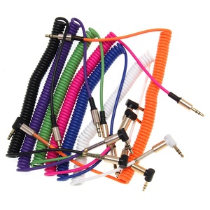 2M Spring Cioled 3.5mm Jack Aux câble Audio mâle à mâle stéréo cordon AUX de voiture pour téléphone casque haut-parleur MP4 - Product Image 1