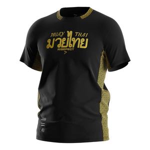 เสื้อผ้ามวยไทยแบบสวมใส่สบายสำหรับผู้ผลิต เสื้อยืดมวยไทยแบบซับลิเมชั่น เสื้อต่อยมวยไทยแบบเรียบ - Product Image 1