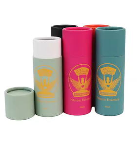 Tarro cosmético ecológico Embalaje Tubo de papel de cartón Kraft 100% Revestimiento de cera Biodegradable Baper Tubos cosméticos Embalaje - Product Image 1