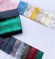Cuir PU métallisé effet craquelé 1,0 mm pour chaussures de mode et sacs de soirée