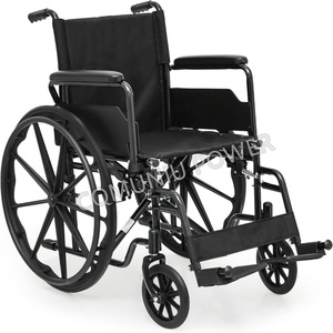 Sedia a Rotelle Manuale Pieghevole Leggera in Acciaio, Confortevole e Economica per Disabili - Product Image 1