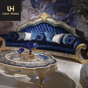 Mesa de centro rococó francesa antigua tallada a mano con diseño Irregular único de marquetería de concha para sala de estar de Villa de lujo - Product Image 2