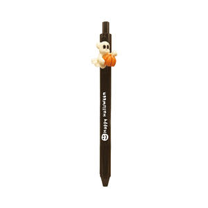Stylo gel promotionnel en caoutchouc amusant et mignon en forme de citrouille de la série Halloween, encre noire 0,5 mm - Product Image 4