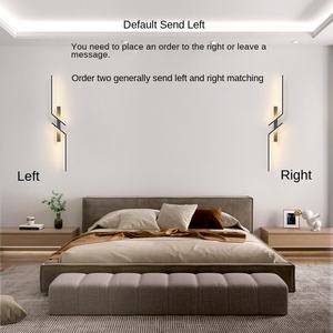 Lámpara de Pared LED Minimalista Nórdica, Negra y Dorada, con Control Remoto, Decoración de Lujo para el Hogar, Dormitorio, Sala de Estar - Product Image 5