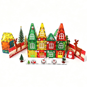 Juego de 86 Piezas de Bloques de Construcción Magnéticos de Plástico para Navidad, Juguetes Educativos STEM con Luz y Sombra, Regalo para Niños - Product Image 1