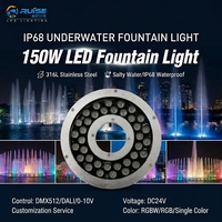316L Acier Inoxydable RGB 3in1/RGBW 4in1 Anneau Étanche Donut 24V LED Fontaine Sous-Marine Lumières DMX RGB LED IP68 Évalué