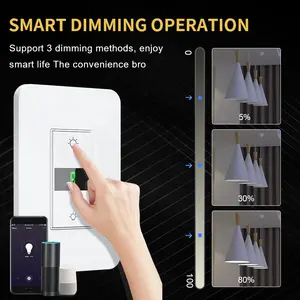 Abd standart 1/2/3 gang dimmer anahtarı akıllı duvar Dimmer akıllı LED wifi ışık anahtarı/akıllı Wifi duvar Dimmer işık anahtarı