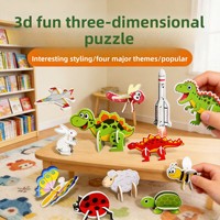 Puzzle 3D personnalisé, blocs de construction imbriqués, jouet amusant sur le thème des animaux, assemblage créatif DIY, enfants âgés de 4 à 6 ans, éducatif, stimulant l'esprit