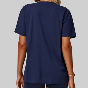 Venta al por mayor de alta calidad blusa holgada deportes gimnasio en blanco mujeres Top camisa logotipo personalizado camiseta de gran tamaño - Product Image 4