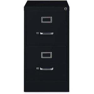Archivador vertical económico de dos cajones tamaño carta con cajones metálicos negros - 15 x 22 x 28.37 - Product Image 3
