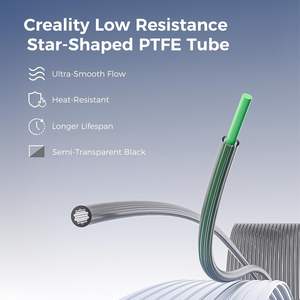 Tubo de plástico de teflón Creality PTFE, 2M, canal interior en forma de estrella de baja resistencia, accesorios para impresora 3D - Product Image 2