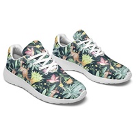 Chaussures de course personnalisées d'usine, motif jungle et faune, respirantes, chaussures de golf, logo imprimé sur mesure, chaussures de marche décontractées, faible MOQ