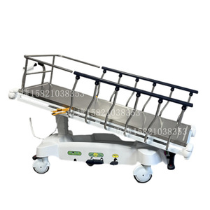 Chariot médical hydraulique d'urgence en acier inoxydable 304, capacité de charge de 900 lb, véhicule de transport hospitalier - Product Image 2