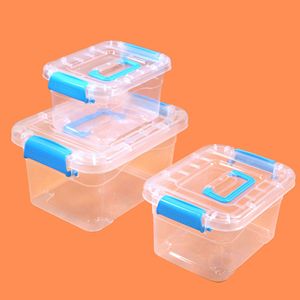 Boîte de rangement en plastique transparent avec couvercle, organisateur de bureau rectangulaire de qualité alimentaire pour jouets, bijoux, matériel, pâte à modeler, LEGO - Product Image 2