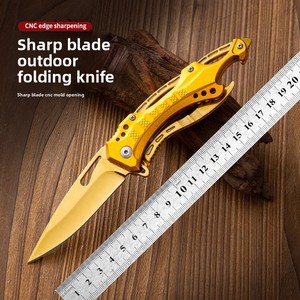 Coltello Pieghevole da Esterno, Coltello da Frutta Portatile, Coltello da Sopravvivenza per la Natura Selvaggia, Strumento Militare in Acciaio Inossidabile ad Alta Durezza e Affilato - Product Image 2