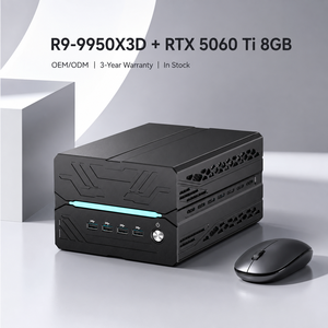 ลดราคาพิเศษ R9 9950X3D R7-9800X3D RTX 5060 Ti 8GB AI มินิพีซี Barebone มินิพีซี DDR5 96GB GPU 16 คอร์ สำหรับงาน AI ท้องถิ่น Win11 - Product Image 1