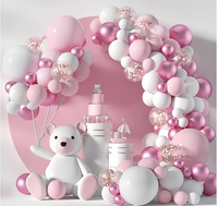 Kit d'arc de guirlande de ballons en latex personnalisé Ballons d'anniversaire pour garçon Accessoires de décoration de fête pour voitures, ballons blancs et noirs