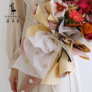 Riciclare Eco-Friendly Vendita Calda 30g Stampato Bouquet di Fiori Avvolgimento Del Tessuto di <span class=keywords><strong>Carta</strong></span> - Product Image 2