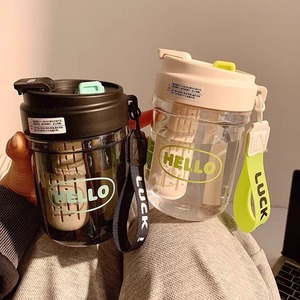 Hello Luck Portable Plastic Water Bottle With Straw Large Capacity Bpa Free For Travel And Daily Use - Product Image 2
