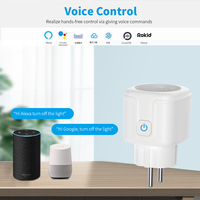 Prise intelligente SIXWGH Tuya 16A EU avec Wi-Fi intégré, compatible avec l'application Tuya Smart Life et Google Home, commande vocale, en plastique
