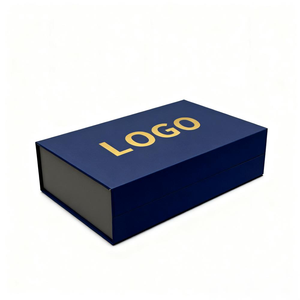 Scatola regalo blu di lusso con Logo personalizzato di alta qualità con coperchio magnetico grandi scatole di imballaggio per vestiti - Product Image 2