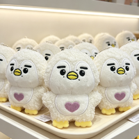 Porte-clés personnalisé en peluche pingouin de dessin animé de 10 cm, jouet en peluche doux, breloque de sac pour décoration