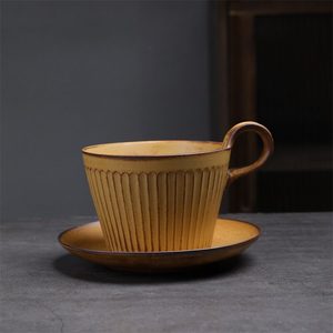 แก้วกาแฟเซรามิกสไตล์ญี่ปุ่นวินเทจหรูหราแบบแขวนหูจับ ขนาดเล็ก สวยงาม ของใช้ในบ้าน ของที่ระลึกอาหารเช้าสไตล์เรโทร - Product Image 6