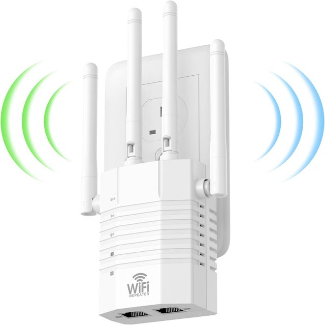 1200Mbps WiFi Extender, WiFi Repeater Signal Booster for Home, Internet Extender WiFi Booster