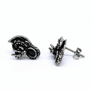 Pendientes de Dragón yúnique, Acero Inoxidable 316, Engaste con Bisel, Joyería del Zodíaco Animal para Hombres y Mujeres - Product Image 5