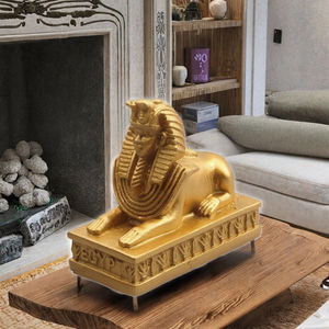 Estatua de Esfinge del Antiguo <span class=keywords><strong>Egipto</strong></span>, Escultura Realista Pintada a Mano en Resina para Halloween, Adornos, Recuerdos, Decoración del Hogar, Colección ESB23 - Product Image 2